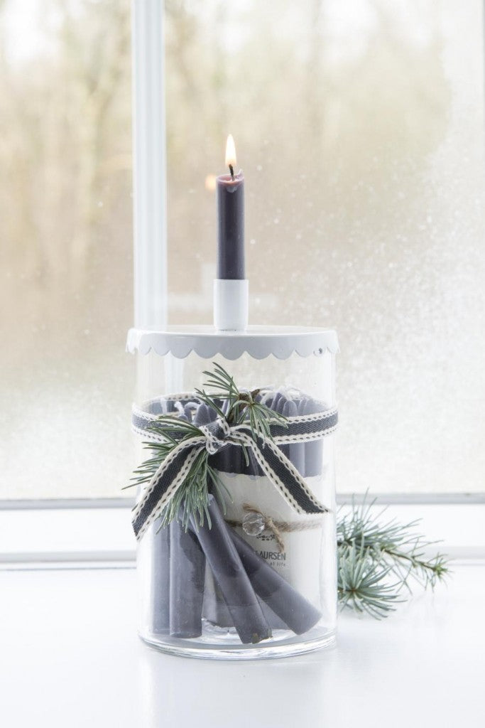 Lysestake med glassbeholder til juletrelys  Ib Laursen