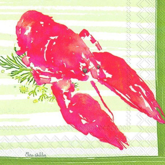 Serviett lunsj skalldyr servietter med skalldyrHummer crayfish IHR