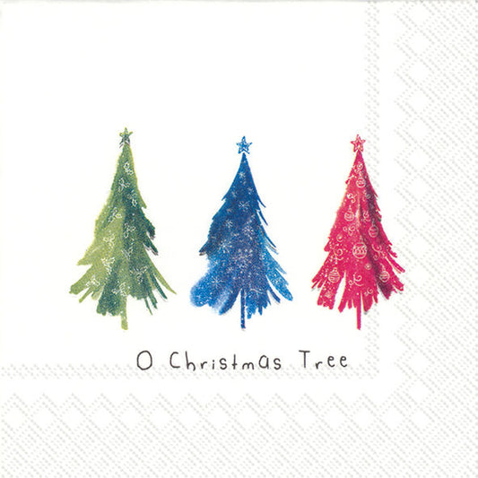 Serviett kaffe Colourful christmas tree IHR