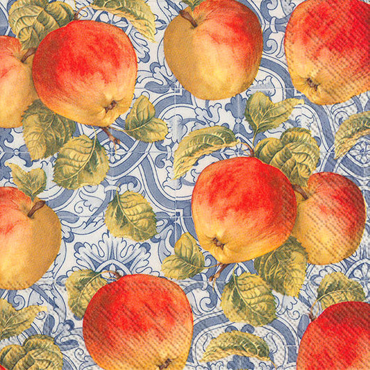 Serviett lunsj frukt epler classical apples blue IHR