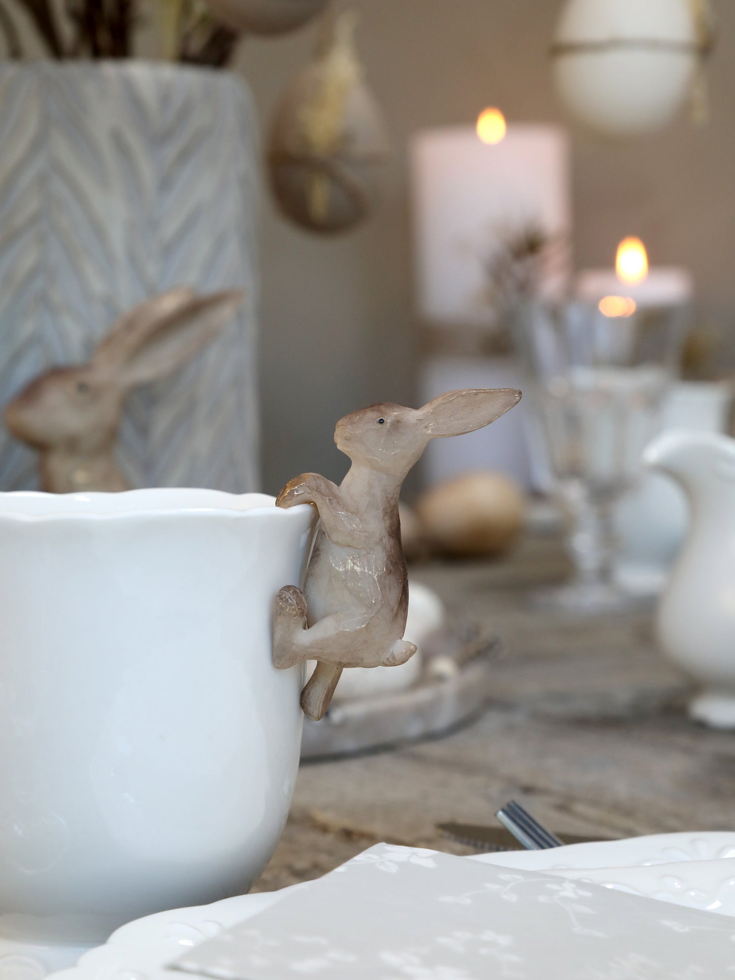 Hare som henges til pynt på glasset Chic Antique