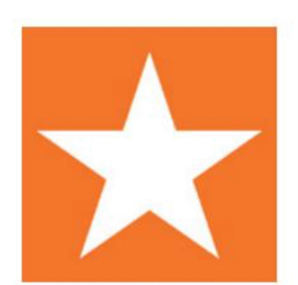 Serviett lunsj star oransje Ambiente