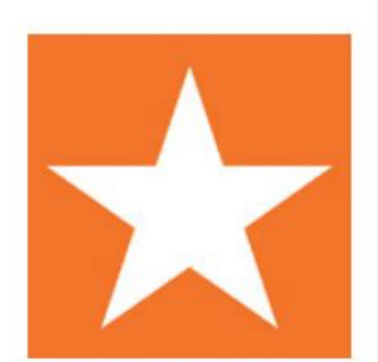 Serviett lunsj star oransje Ambiente
