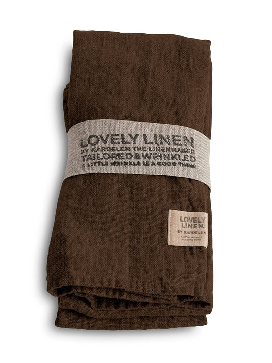 Linserviett mørke brune Lovely linen