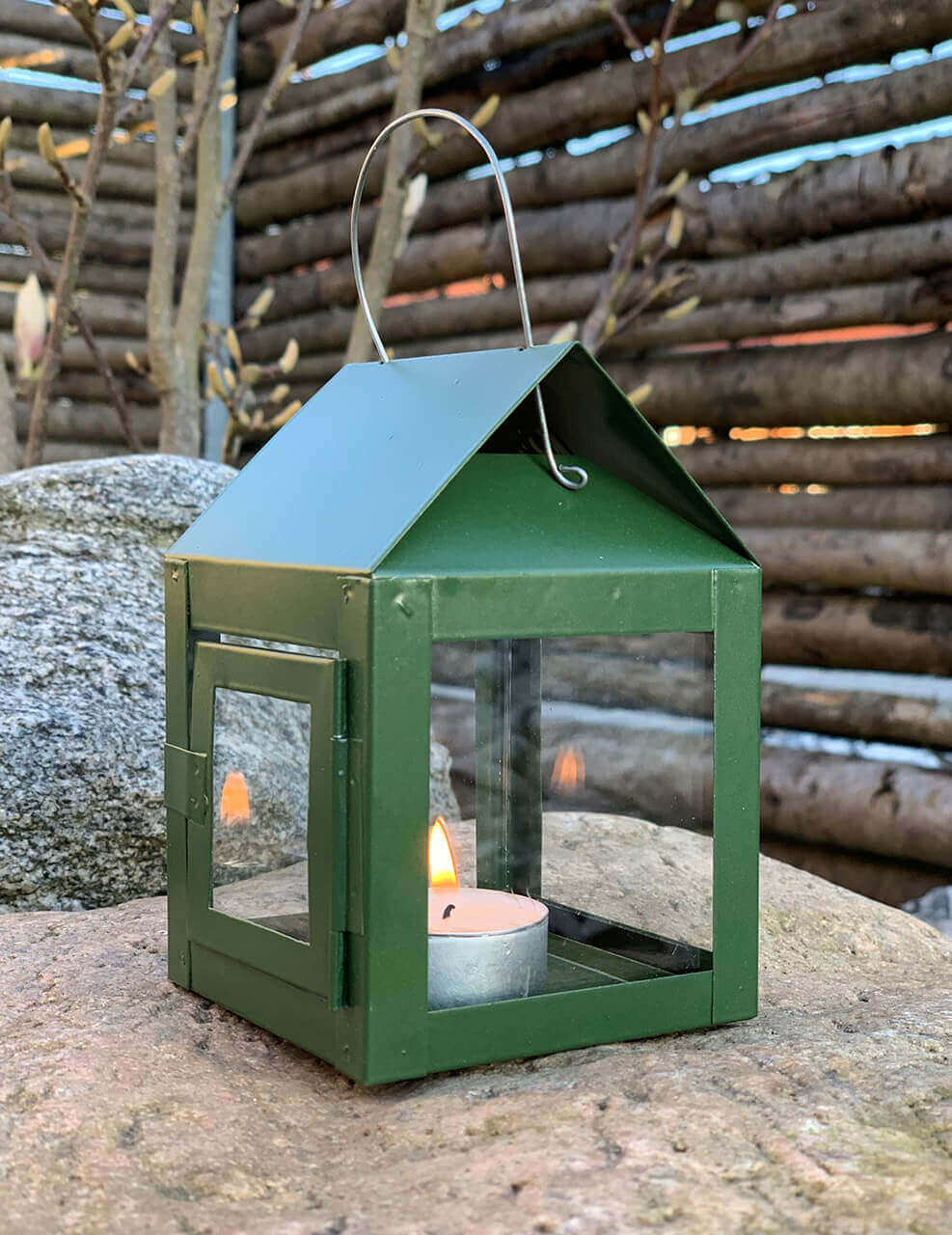 Lykt 12 cm grønn A2 living