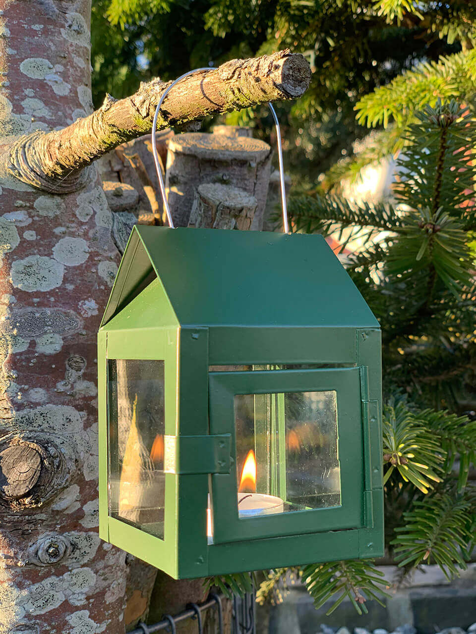 Lykt 12 cm grønn A2 living