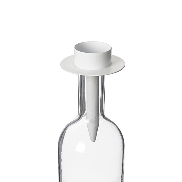 Lysholder telys flaske hvit Bruka Design