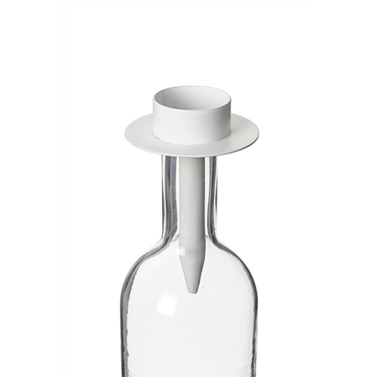 Lysholder telys flaske hvit Bruka Design