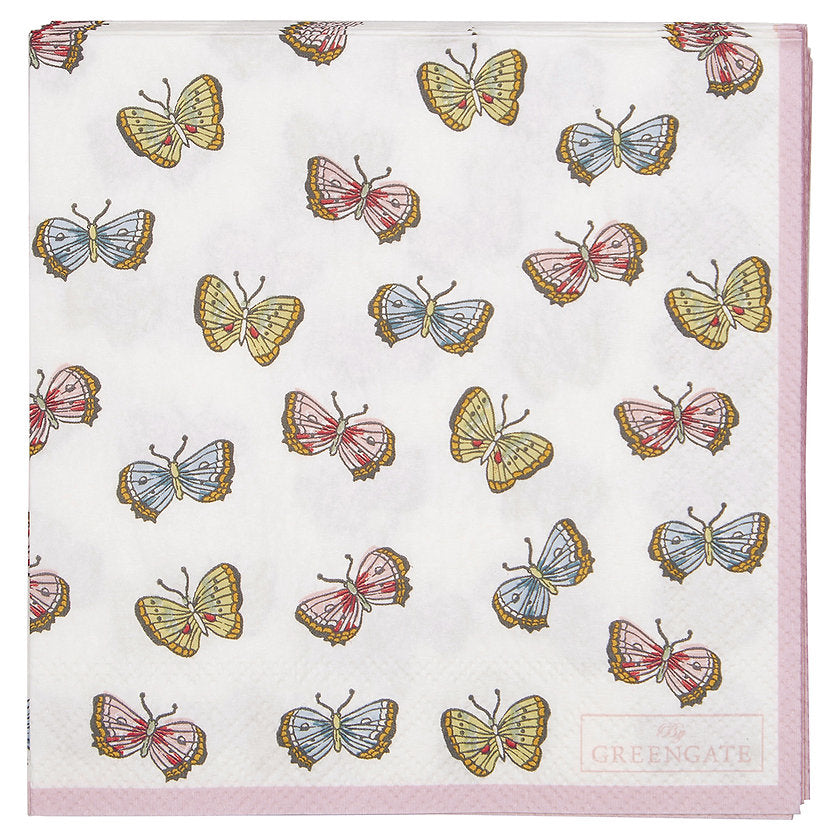 Serviett Kaffe Maisie white Greengate