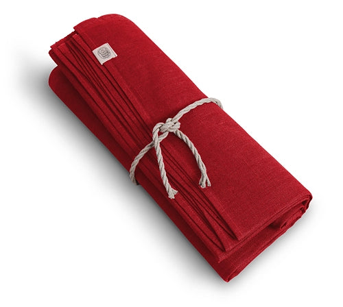 SALG Duk rund lin classic julerød 200 cm Lovely linen