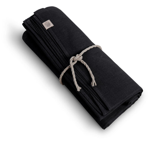 SALG Duk rund lin classic sort 200 cm Lovely linen
